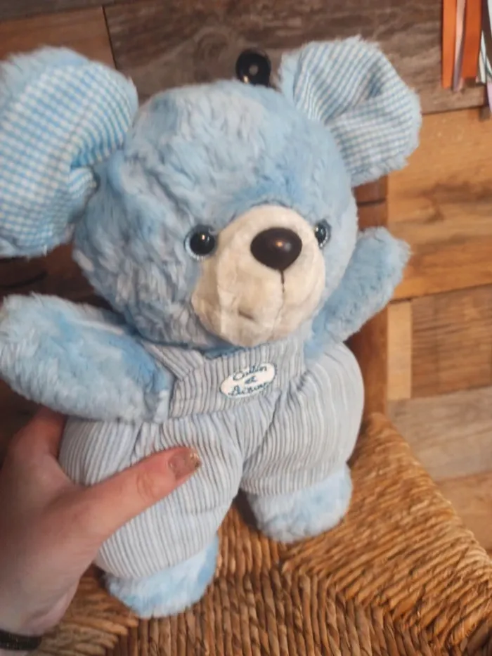 Peluche ours souris câlin et bisou vintage tbe - photo numéro 4