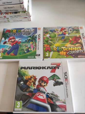 Lot 2 jeux Mario sport. Mario Kart 7 Mario tennis Open