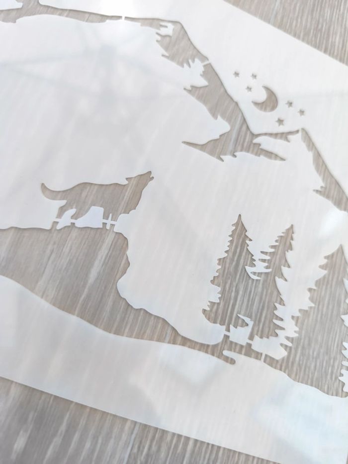 Pochoir montagnes - photo numéro 3