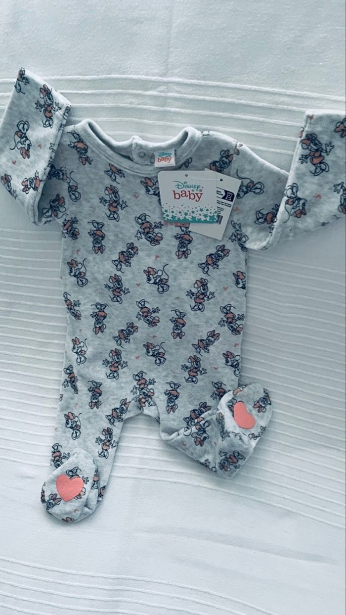 Pyjama gris Minnie 6 mois
