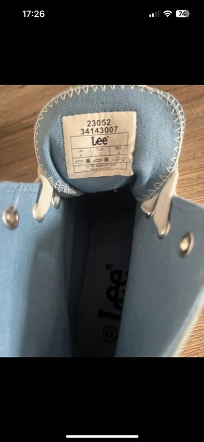 Baskets montantes Lee 37 - bleu jean clair neuves rentrée - photo numéro 8