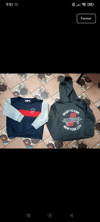 Lot 2 pulls garçon 4 ans