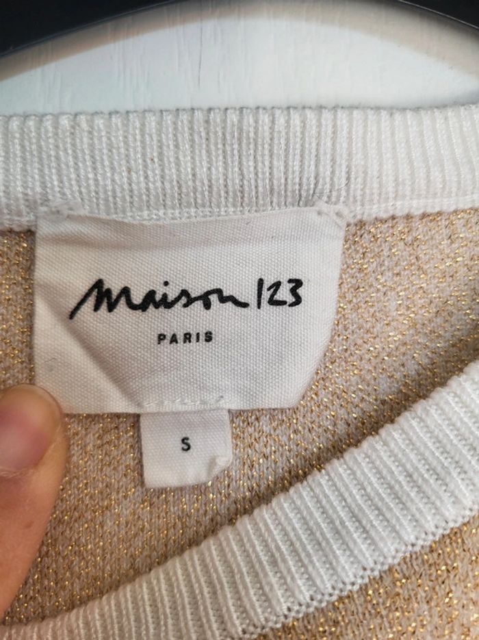 Magnifique pull Maison 123 Paris taille S - photo numéro 3