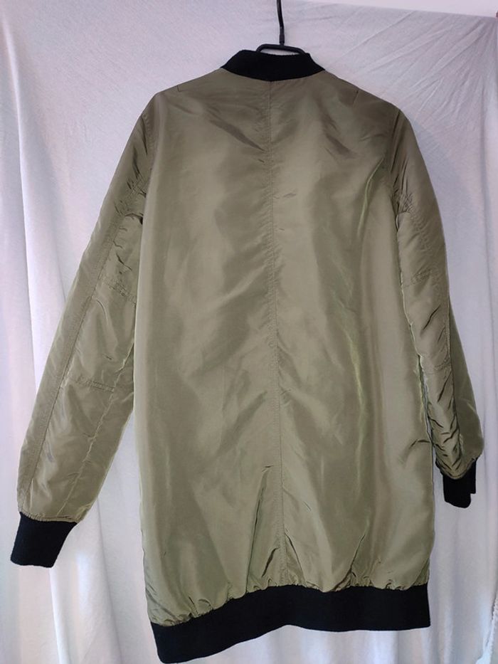 Doudoune veste style bomber vert olive - photo numéro 2