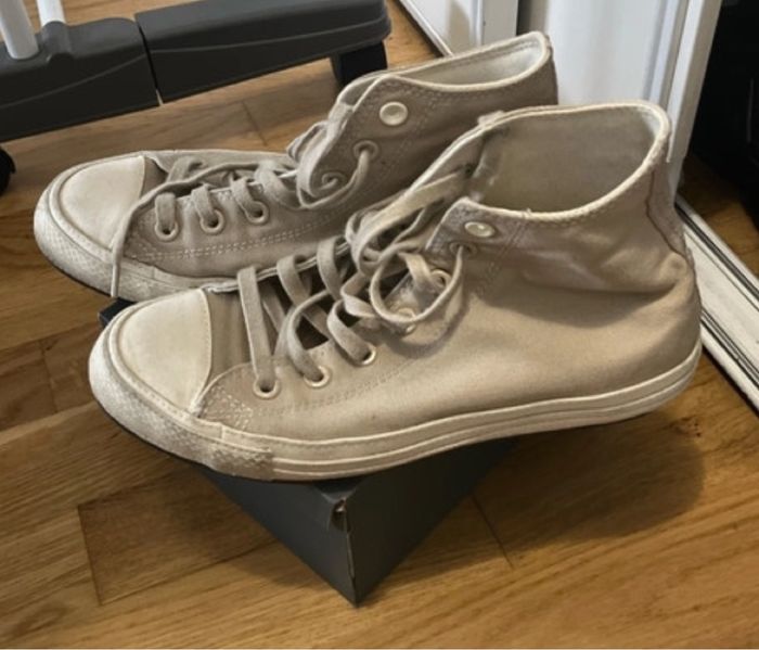 Converse tissu beige - photo numéro 2