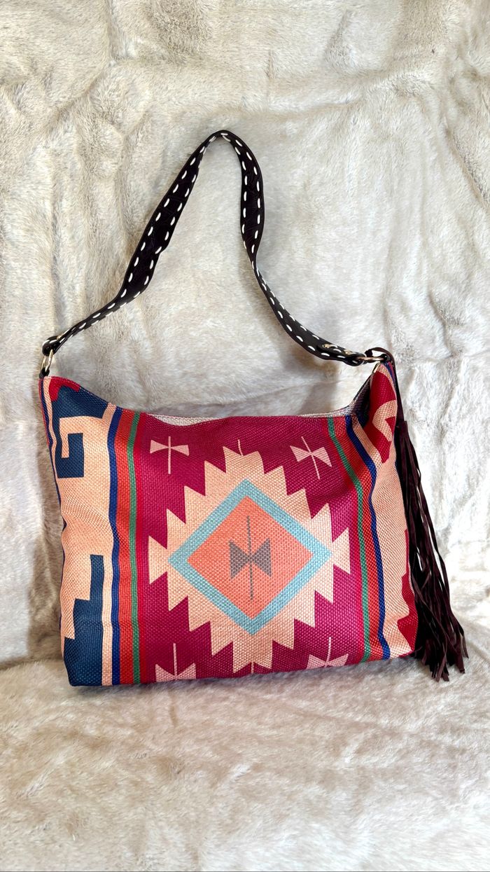 Sac à franges amérindien tribal neuf grande capacité bohème chic - photo numéro 2