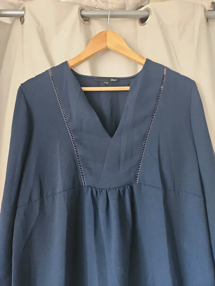 🌺Blouse à manches longues bleu marine Etam T38/M🌺 - photo numéro 3