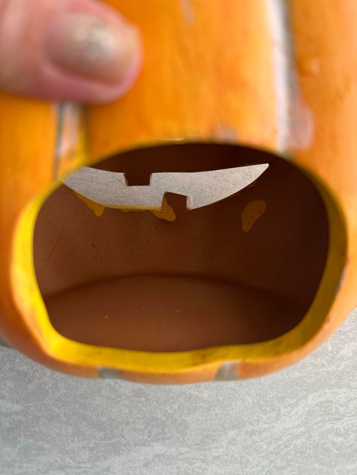 🤩 sublime photophore citrouille Halloween terre cuite état top à suspendre H 20 cm L 22 cm P 10 cm - photo numéro 5