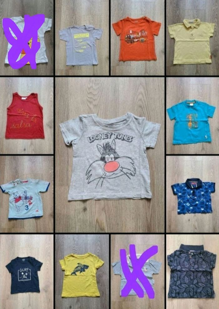 Gros lot t-shirt manche courte 18 mois - photo numéro 2