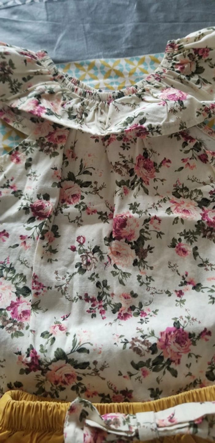 Ensemble bloomer et gaut fleuri 18 mois - photo numéro 3