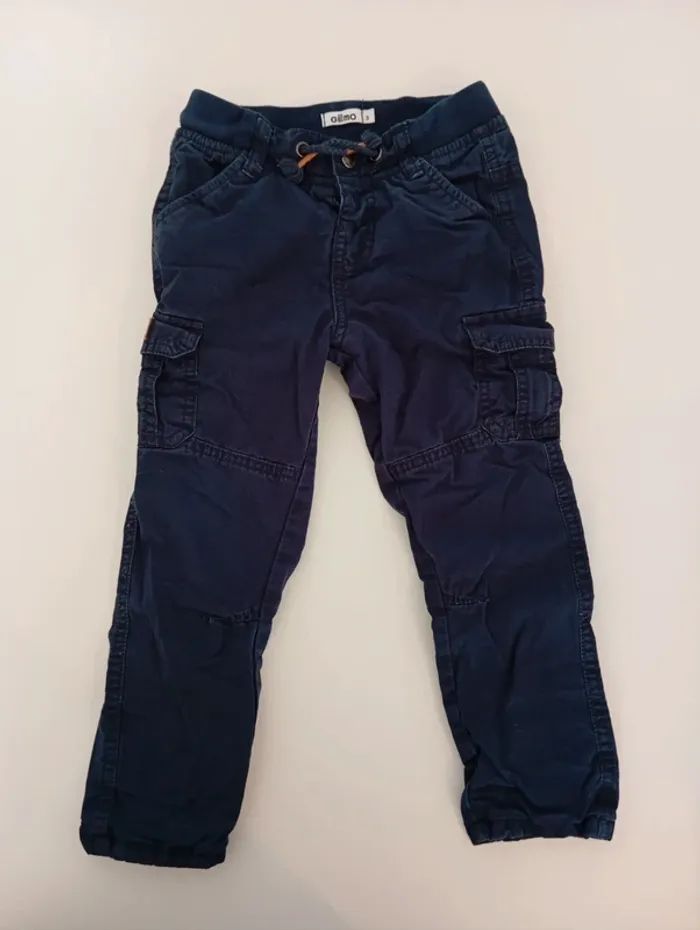 Pantalon cargo bleu marine gémo 3 ans