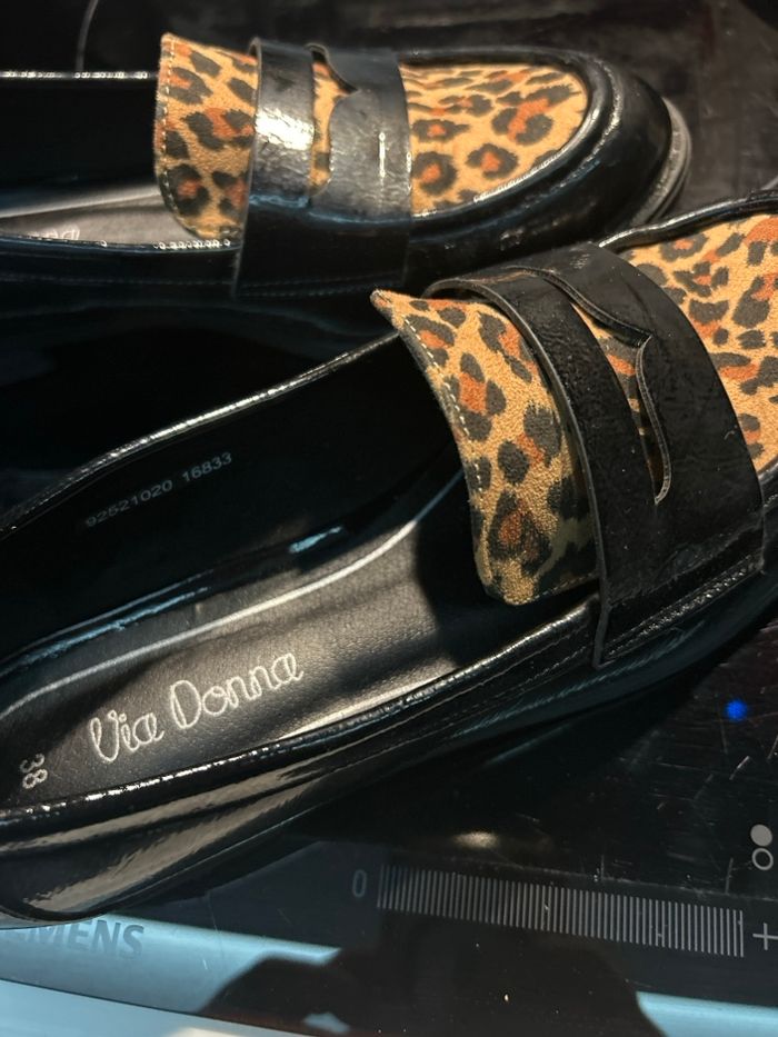 Mocassins, noirs et léopard–pointure 38 - photo numéro 2