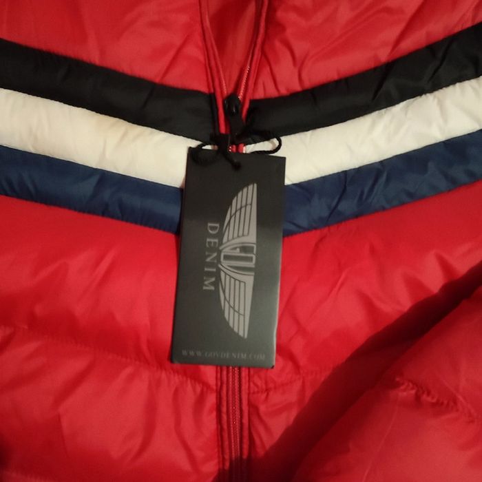 Doudoune rouge matelassée taille S/M, Denim - photo numéro 7