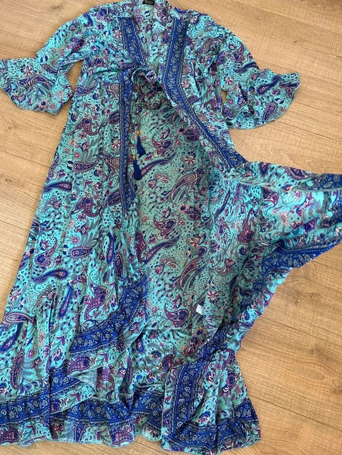 Kimono long imprimé neuf en soie taille unique - photo numéro 14