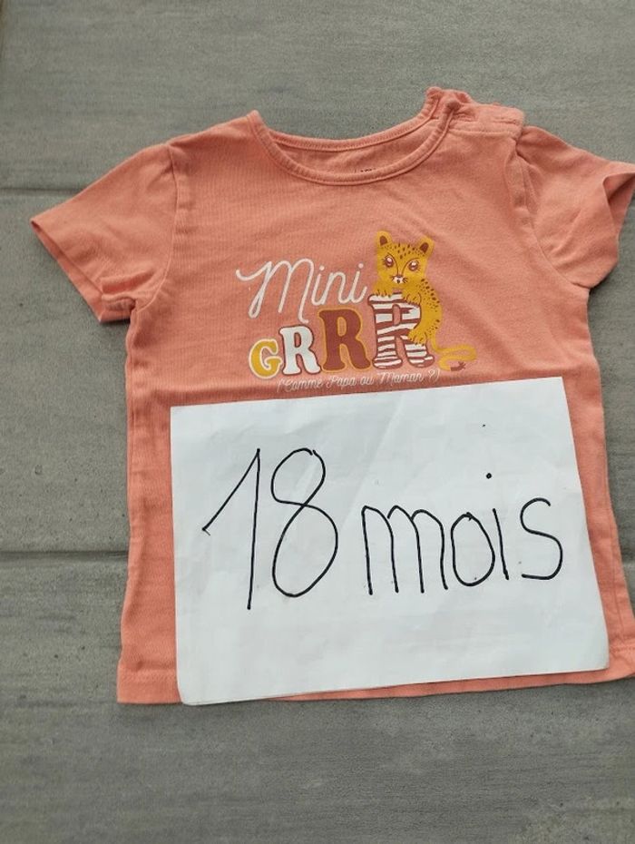 Lot n° 450 T-shirt manches courtes Gémo 18 mois
