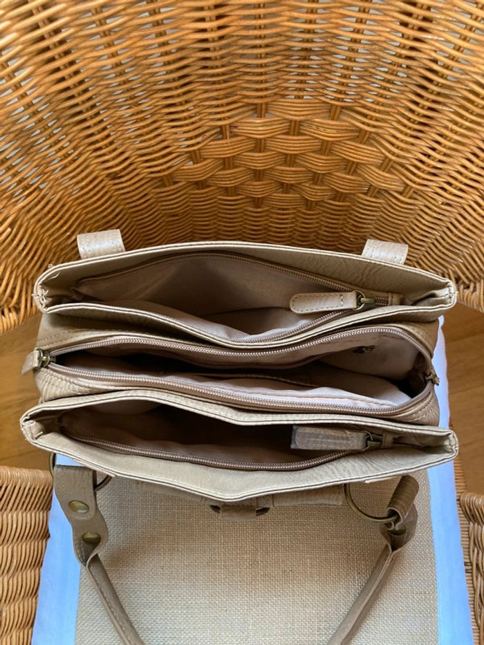 Sac vintage y2k beige synthétique neuf [ref 2506SBe93] - photo numéro 12