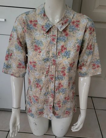 Chemise fleurie 100% coton