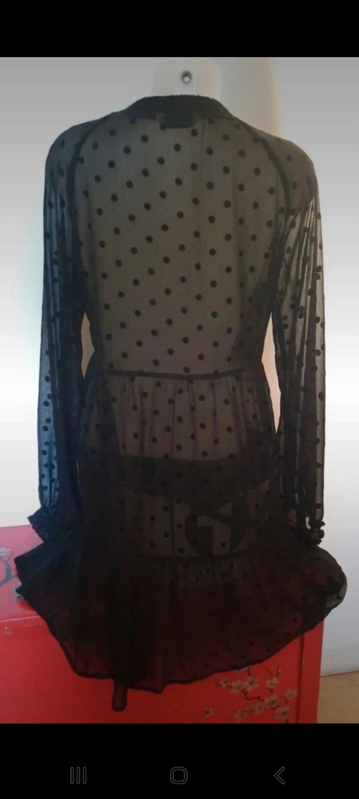 Robe en mousseline mi longue à manches longues ballons de chez stradivarius - photo numéro 4