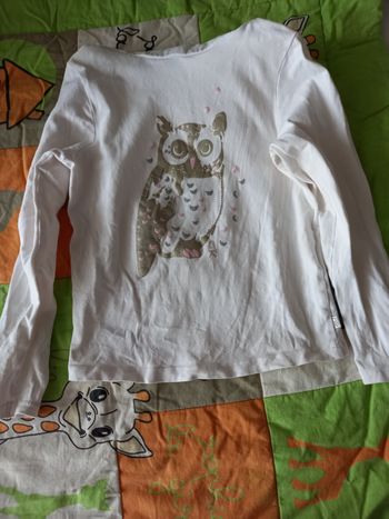 Col roulé fille motif chouette