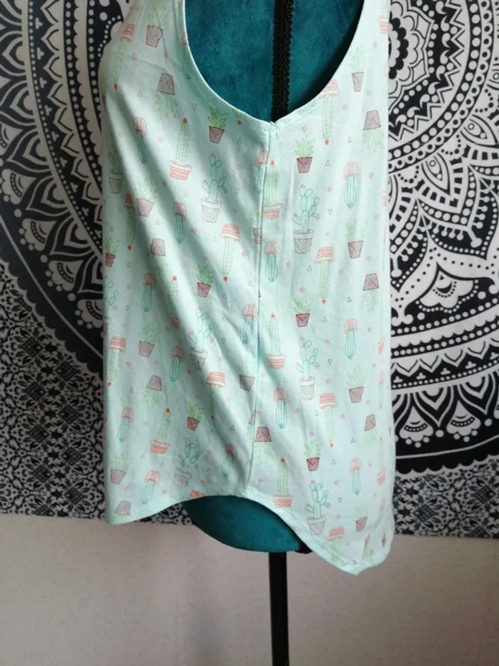 Top bleu ciel avec motifs cactus / lola paris / (M) - photo numéro 4