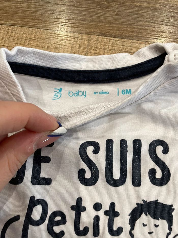 Lot 3 tee-shirts manches longues 6 mois - photo numéro 2