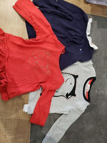 Lot de 3 t shorts manches longues