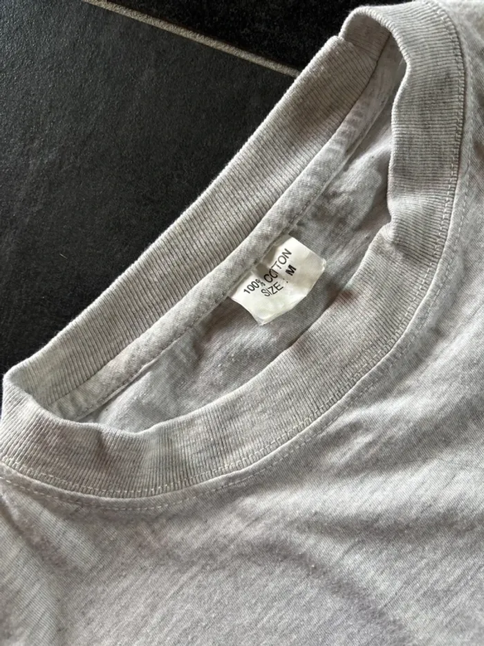 T-shirt gris, coton taille M - photo numéro 3