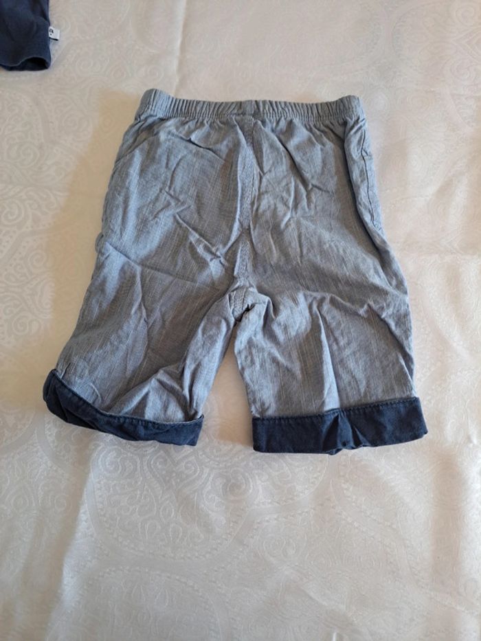 Ensemble short Tee-shirt bleu absorba 12mois - photo numéro 6