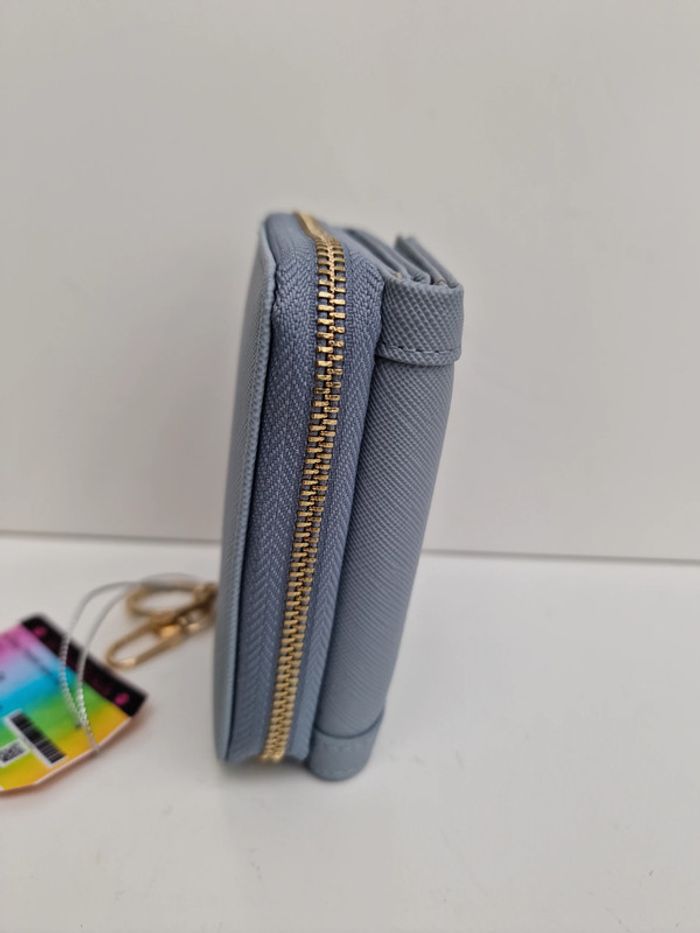 Portefeuille Muiikola Cuir Synthétique Bleu Ciel Doré - photo numéro 10