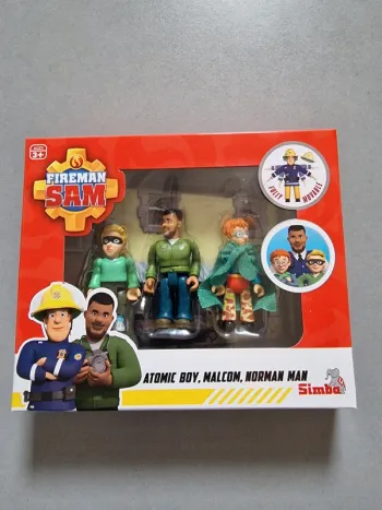 lot de 3 personnages sam le pompier