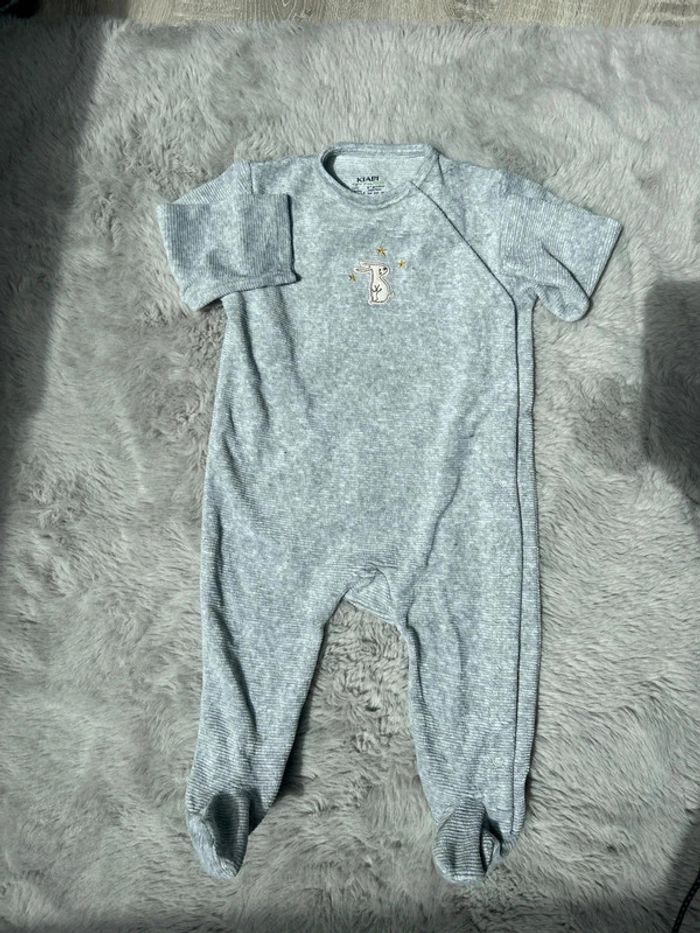 Pyjama lapin gris taille 9 mois