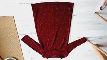 Vêtement femme robe mi longue large bordeaux Camaïeu taille 38