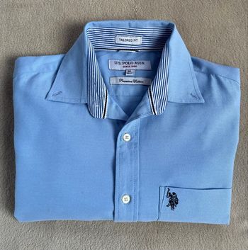 Chemise bleue unie pour homme Us.polo Assn. | taille M for 
