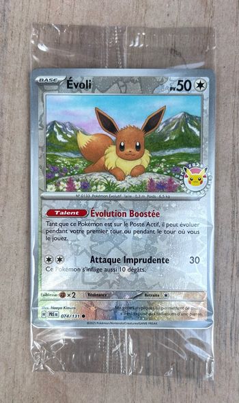 Carte Pokémon Evoli Reverse 74/131 Scellée Stamp Journée Pokémon 2025