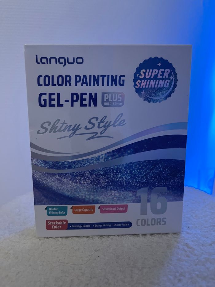 Languo  boîte de 16 gel pen Plus super shining - photo numéro 3