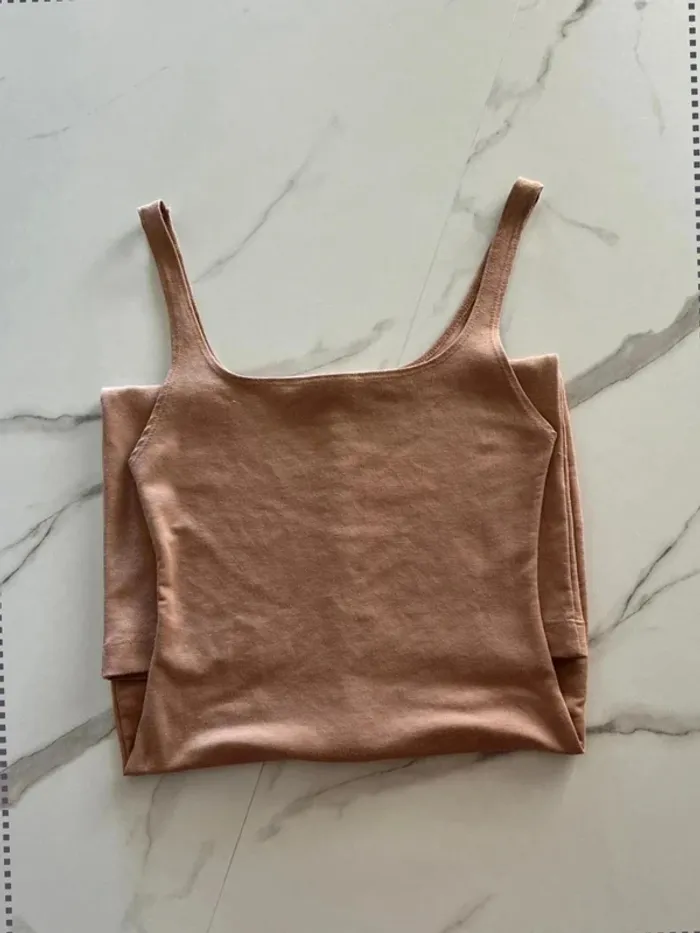 Robe moulante marron – Zara – Taille S - photo numéro 4