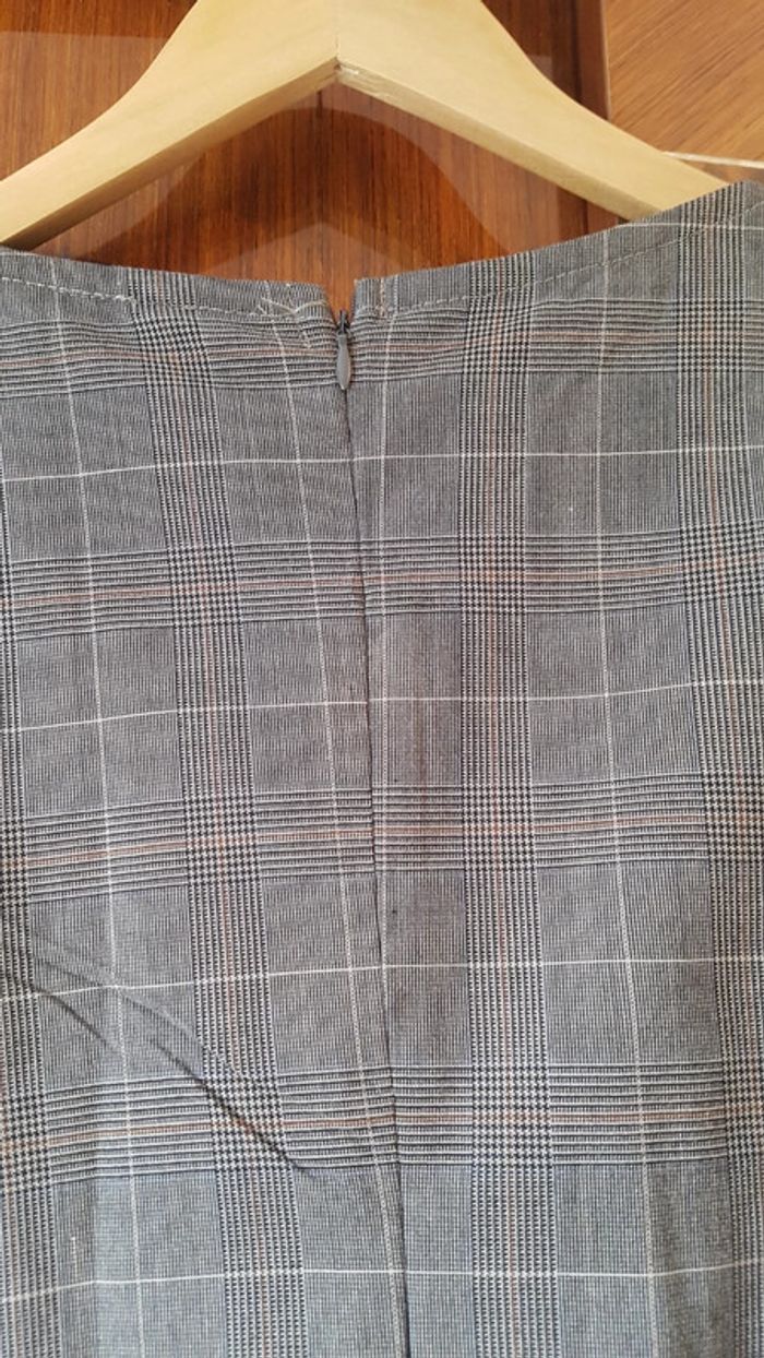 Robe longue beige à carreaux - photo numéro 6