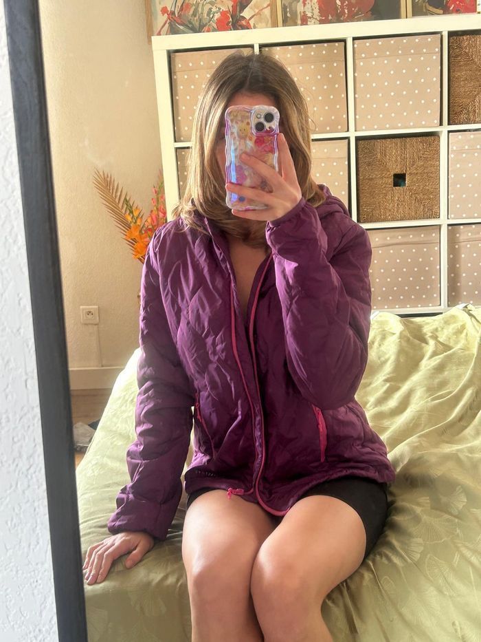 💜 Veste matelassée Higher State – Violet & rose 💜