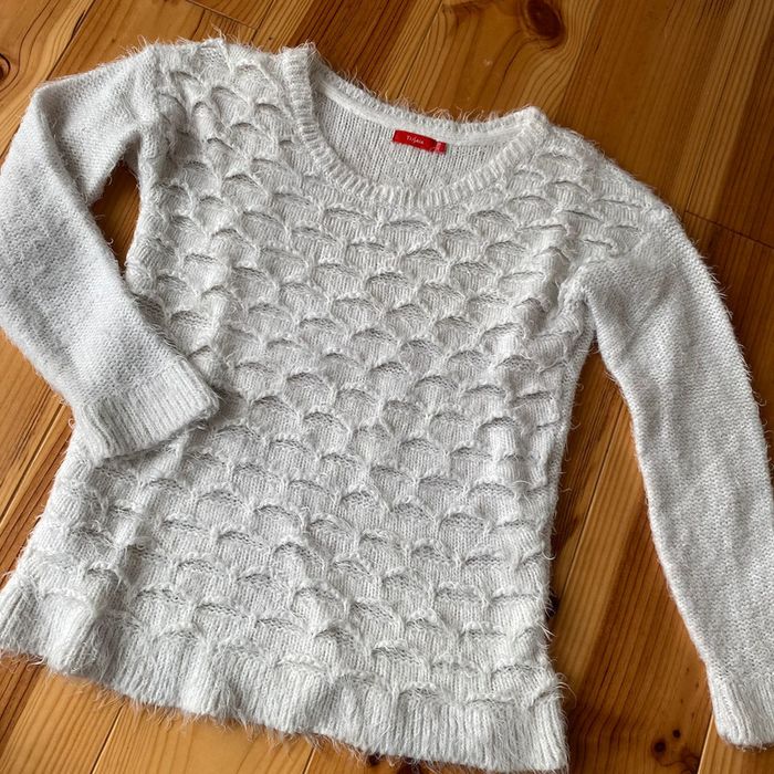 Pull blanc maille