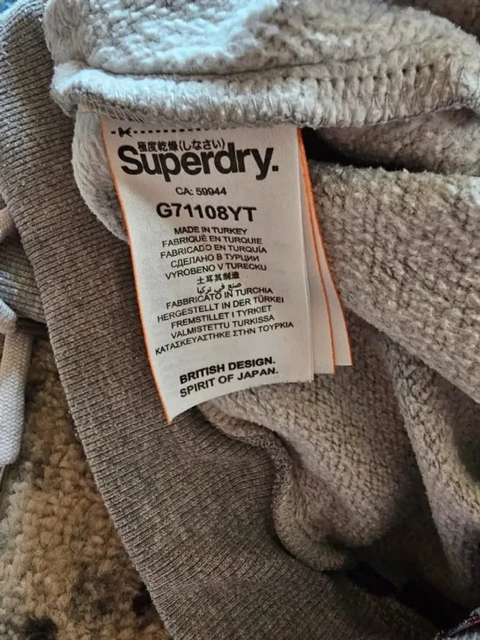 Short Superdry Gris Chiné Taille 40 - Sportswear Chic - Parfait Été - photo numéro 7