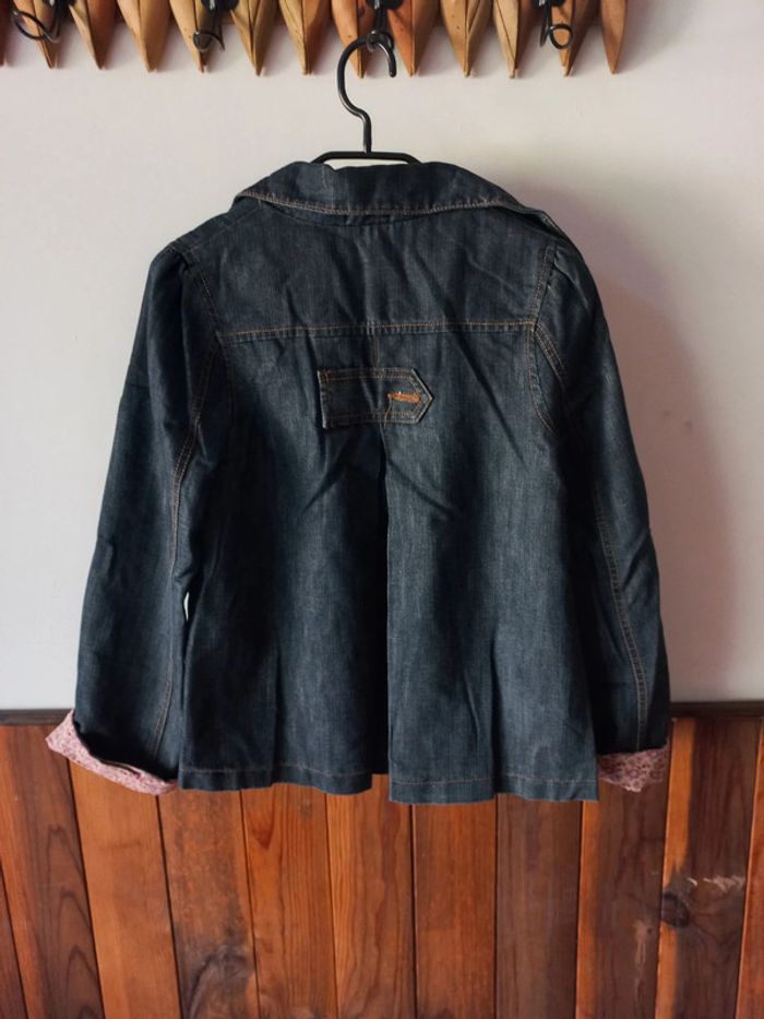 Veste en jean doublure fleurie - photo numéro 3