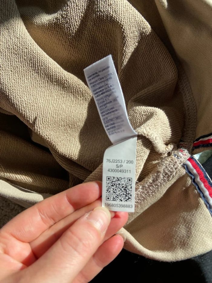 Sweat à capuche marron beige en coton Tommy Hilfiger Taille S - photo numéro 5