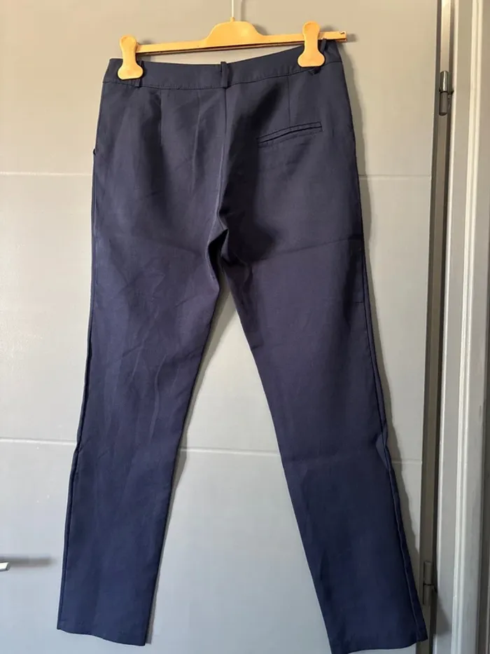 Pantalon de tailleur bleu marine - photo numéro 2