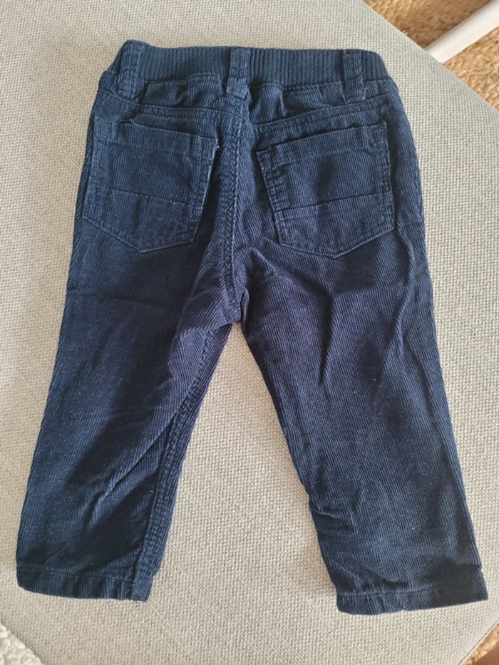Pantalon bleu marine velours - photo numéro 2