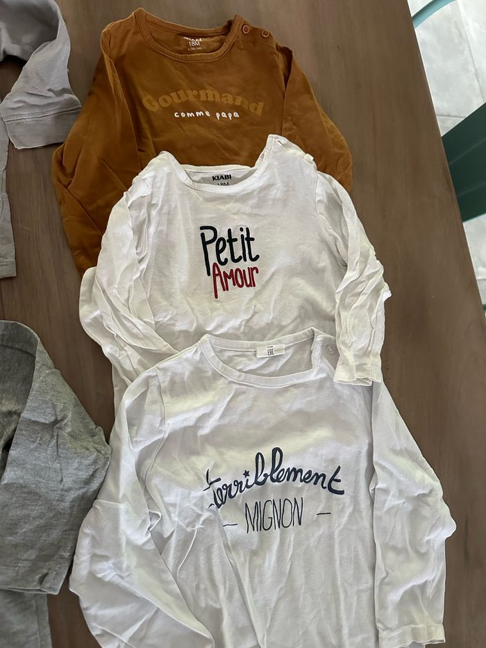 Lot de 5 T-shirts manches longues taille 18 mois - photo numéro 4