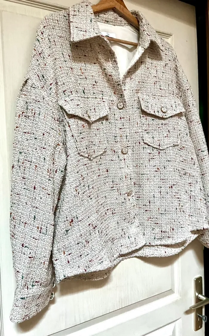 Veste chemise aspect tweed - neuve jamais portée - photo numéro 5