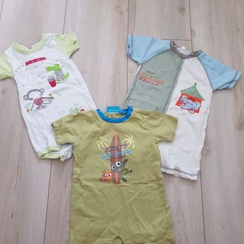 Lot de 3 grenouillères 6 mois