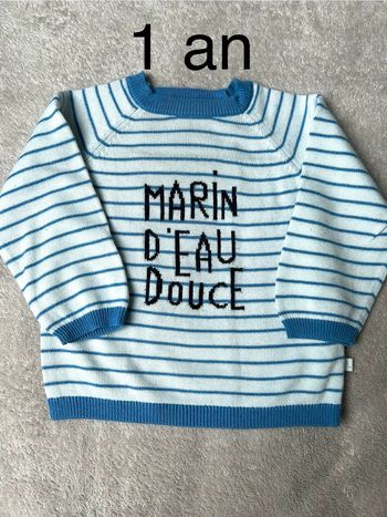 Pull marinière 1 an