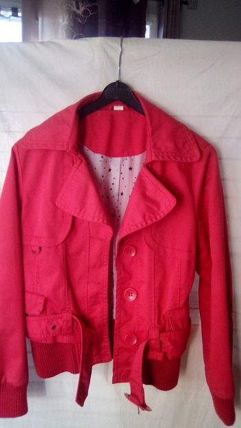 Veste stylée rouge/rose T40