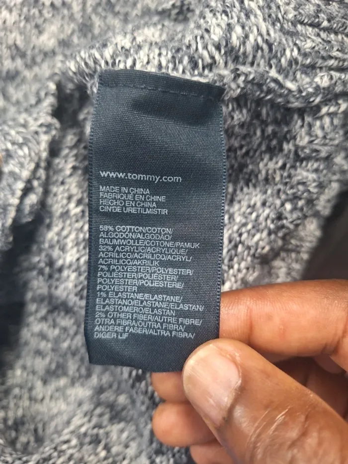 Cardigan gris chiné Tommy Hilfiger femme M (642) - photo numéro 8